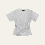 Cinched Waist Grey T-Shirt image 0