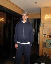 Zip Up Hoodie - Navy image 3