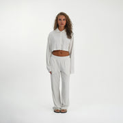 Soft Towelling Trousers - White