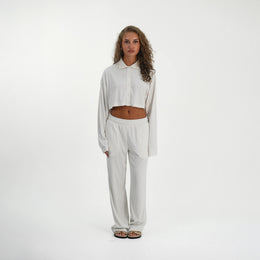 Soft Towelling Top - White