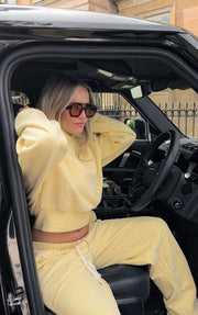 Cropped Butter Yellow Hoodie image 2