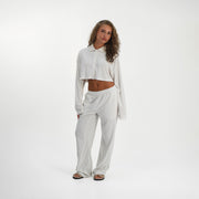 Soft Towelling Trousers - White