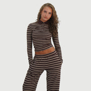 Soho Top - Brown Stripe