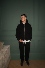 Zip Up Hoodie - Jet Black image 2
