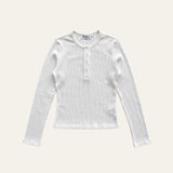 Seaside Henley Waffle Top - White