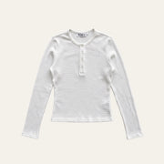 Seaside Henley Waffle Top - White