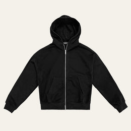 Zip Up Hoodie - Jet Black image 0
