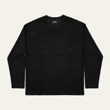 Waffle Long Sleeve T-Shirt - Black image 0