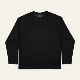 Waffle Long Sleeve T-Shirt - Black image 0