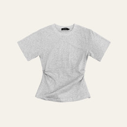 Cinched Waist Grey T-Shirt image 0