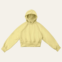 Cropped Butter Yellow Hoodie image 0